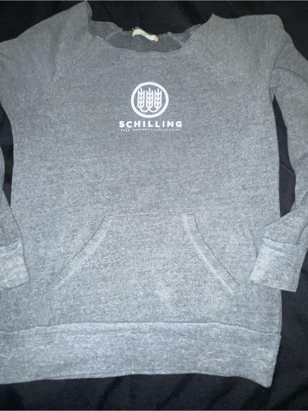 women’s Gray Sweatshirt Pullover with pocket